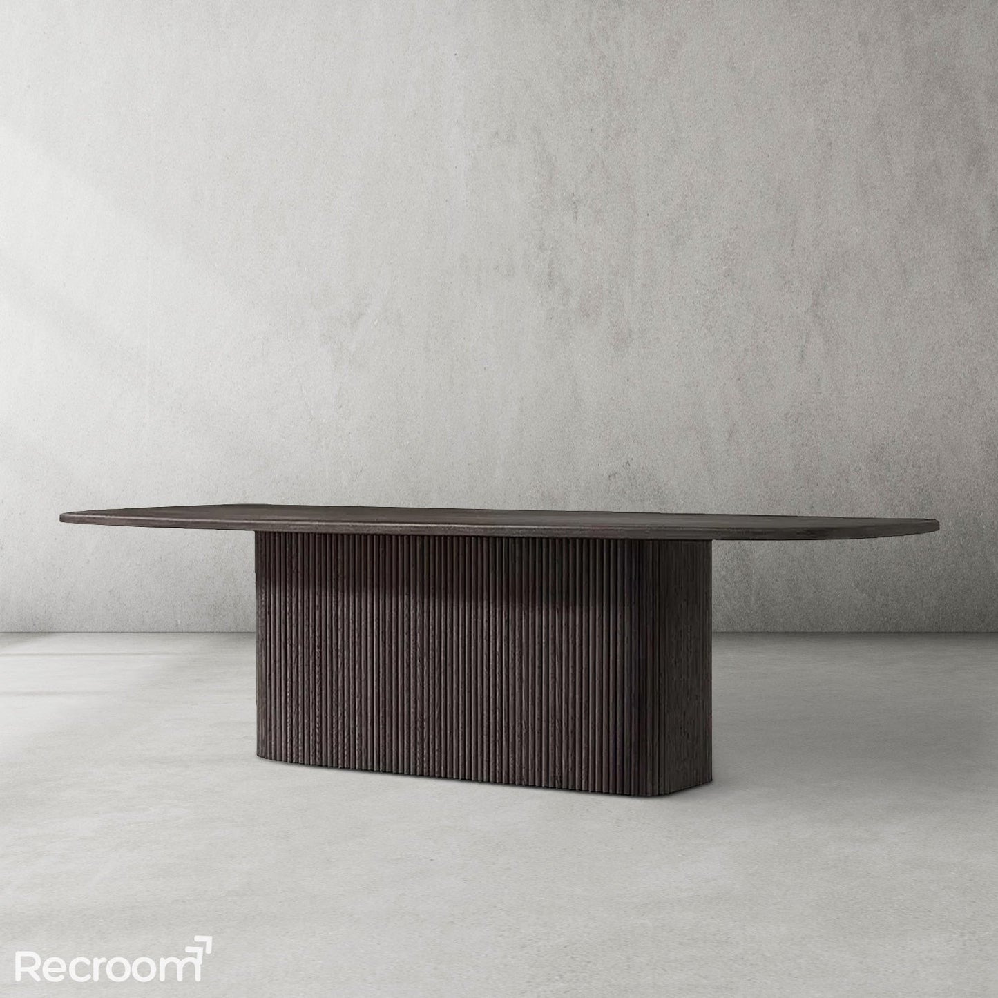 Muelho Pedestal Rectangular Wood Dining Table