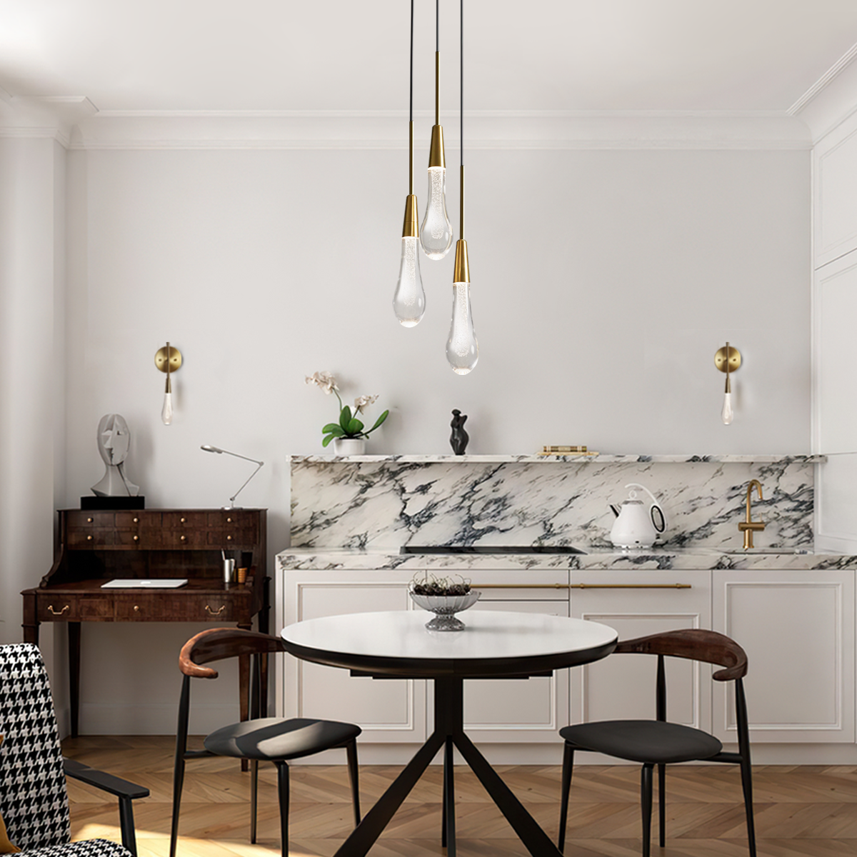 Solitaire Crystal Wall Sconce 5"W