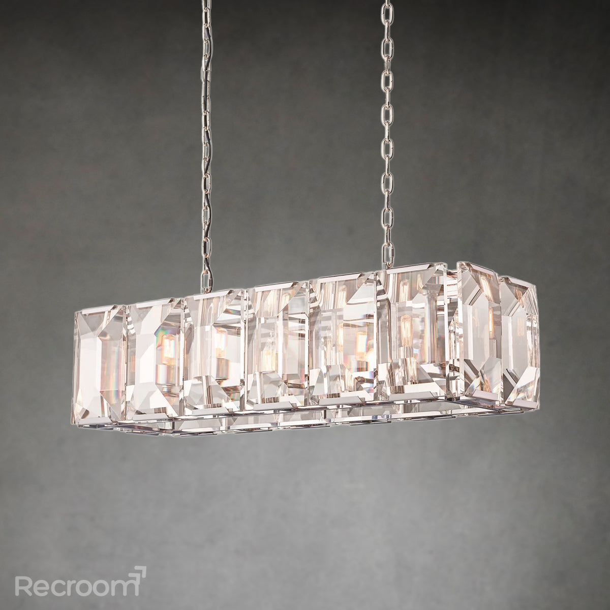 Harllow Multi Crystal Rectangular Chandelier 42“ 54” 62“ 74”