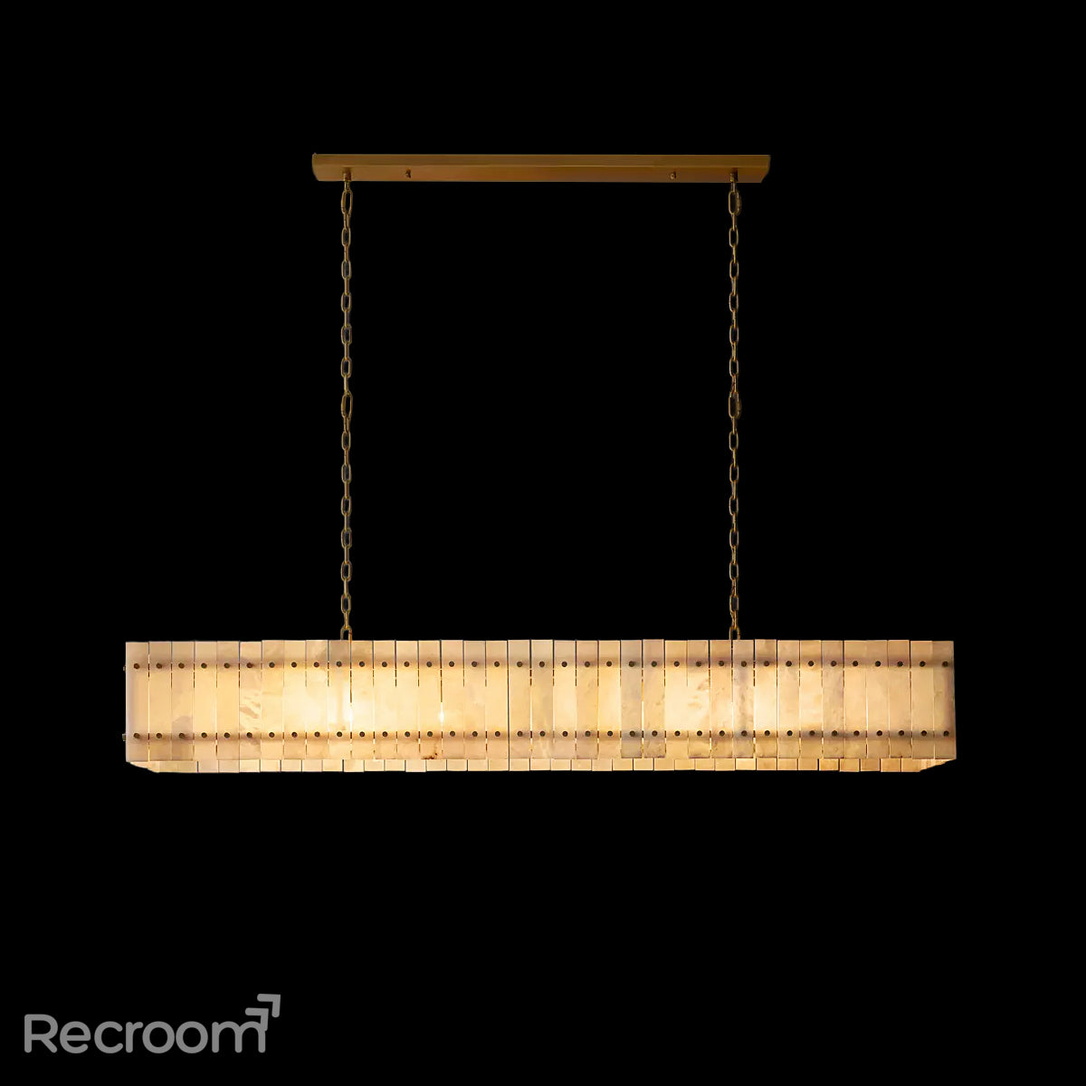San Marconer Alabaster Linear Chandelier 72''