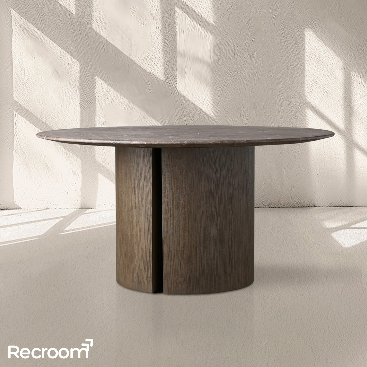 San Germani Round Stone Dining Table with Dauphine Base