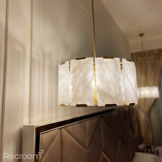 Harllow Calcite Round Chandelier 19"