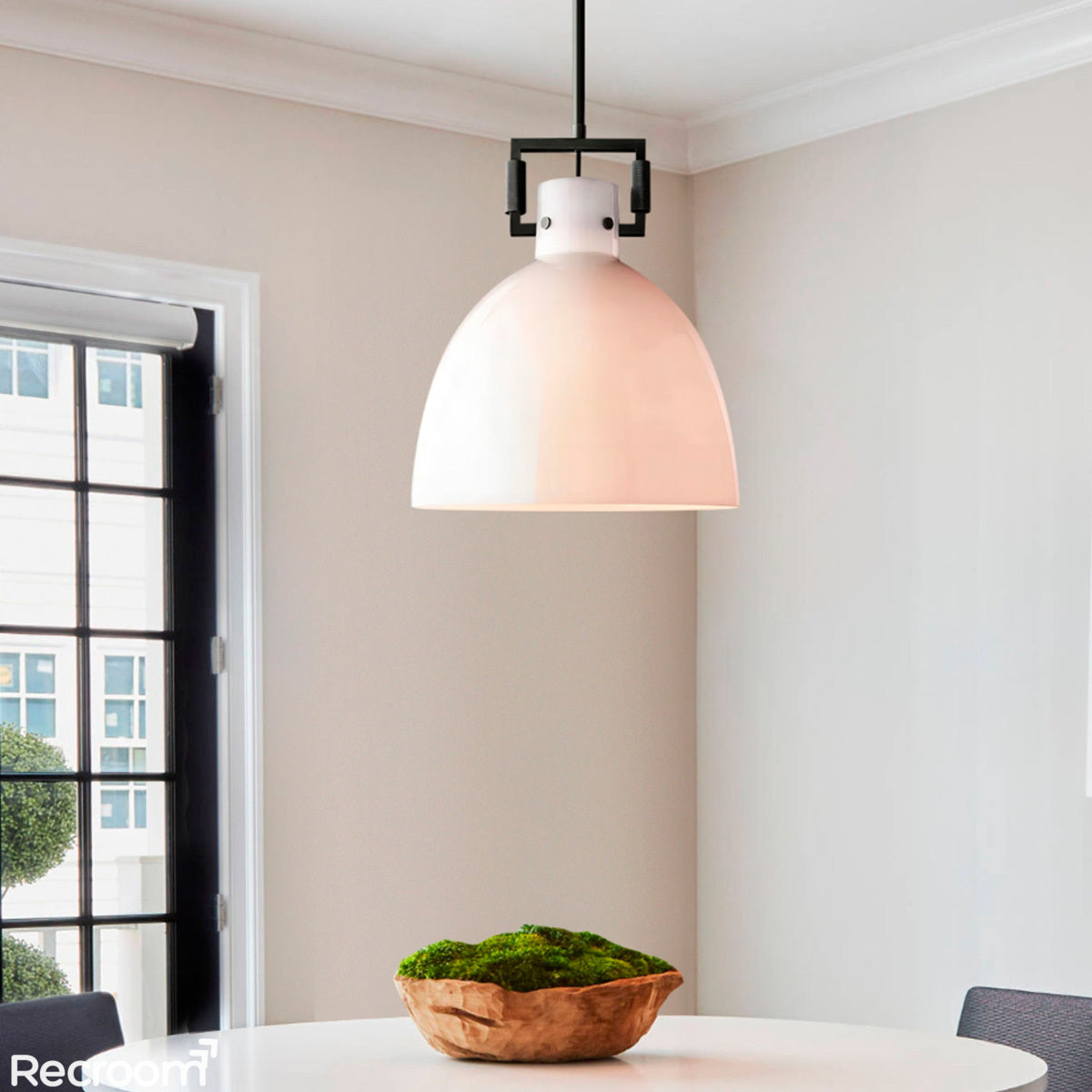 Machenist Milk Glass Cloche Pendant 10" 14" 18"