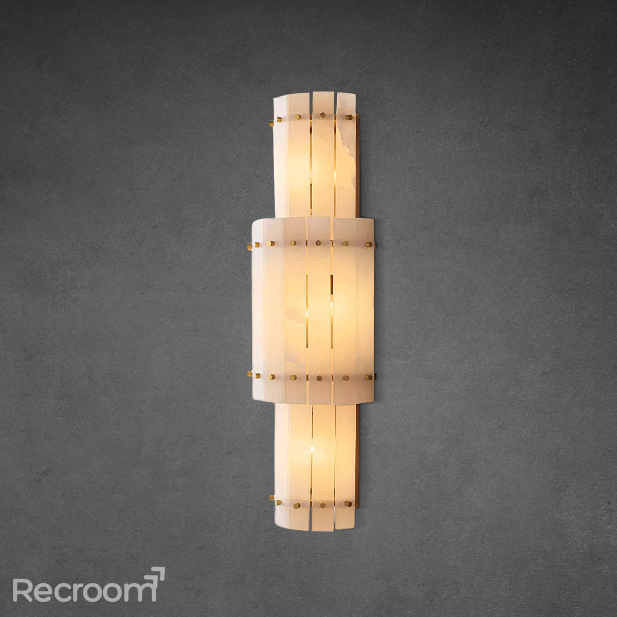 San Marconer Alabaster Grand Round Sconce