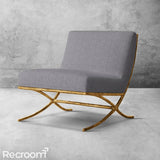 Thaddeo X-base Leather Slipper Chair