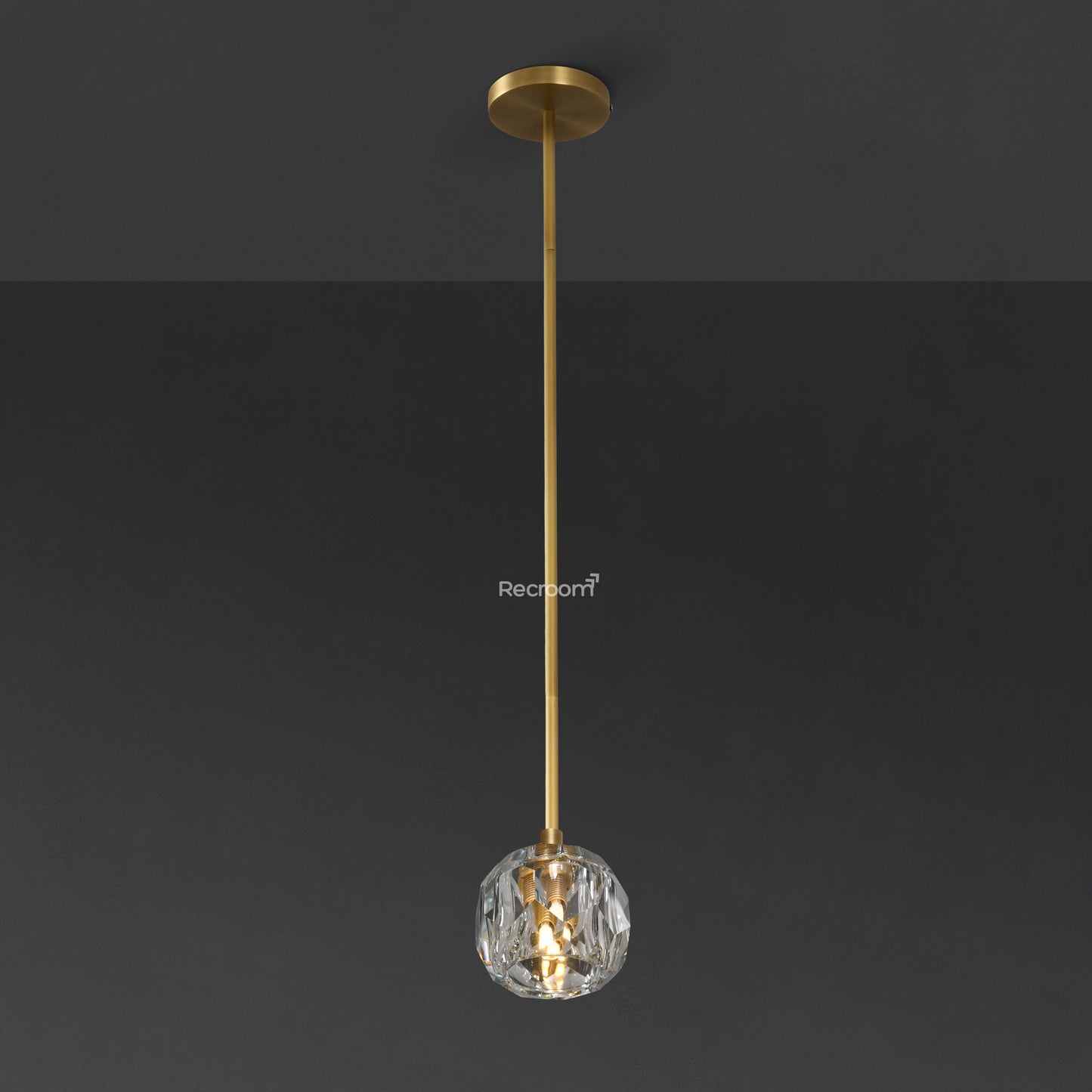 Boulew Crystal Glass Rod Pendant 5"