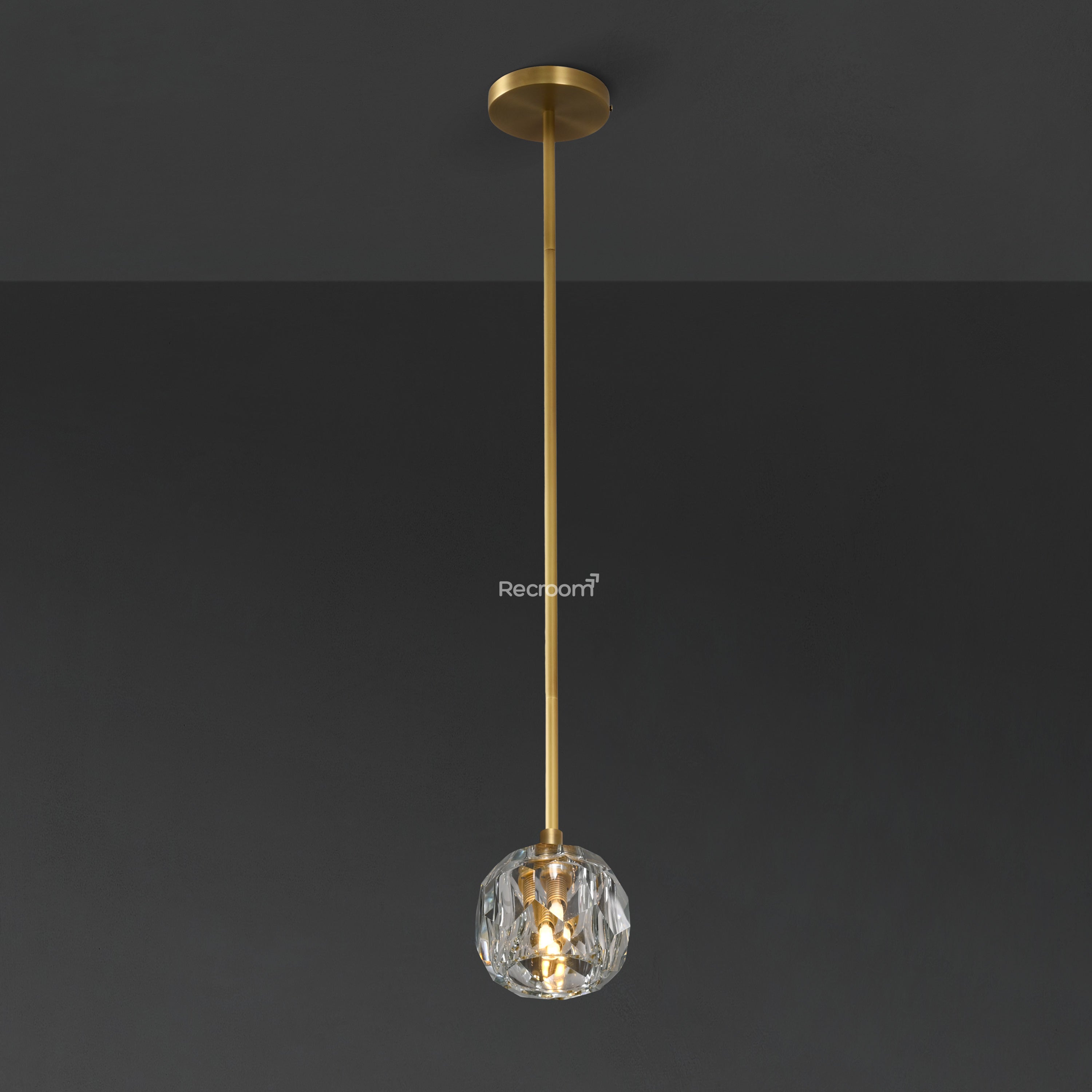 Boulew Crystal Glass Rod Pendant 5"