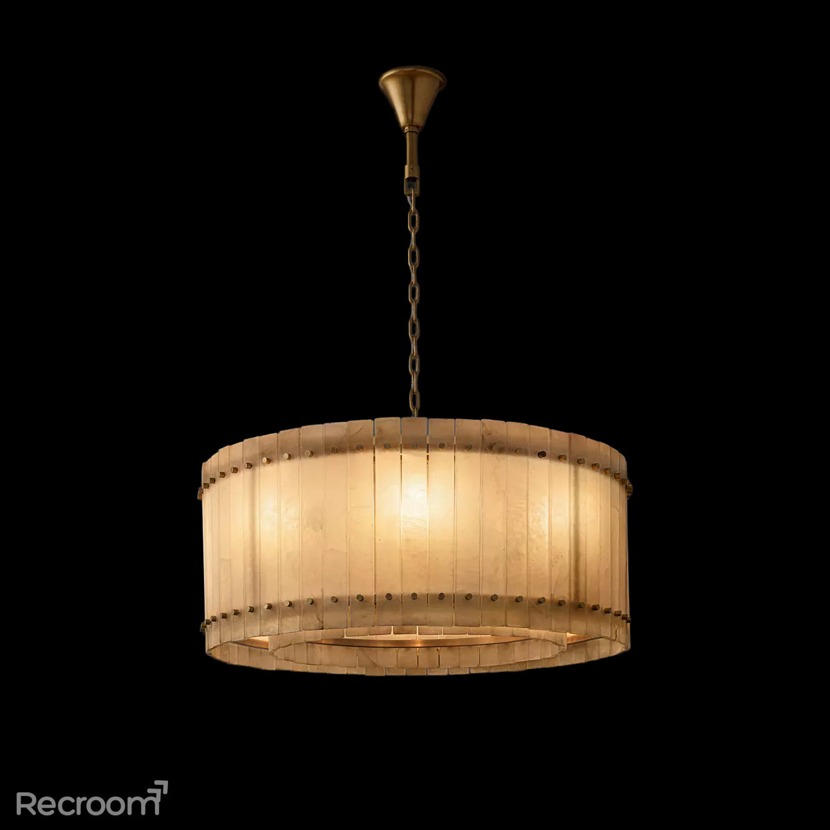 San Marconer Alabaster Round Chandelier 37‘’
