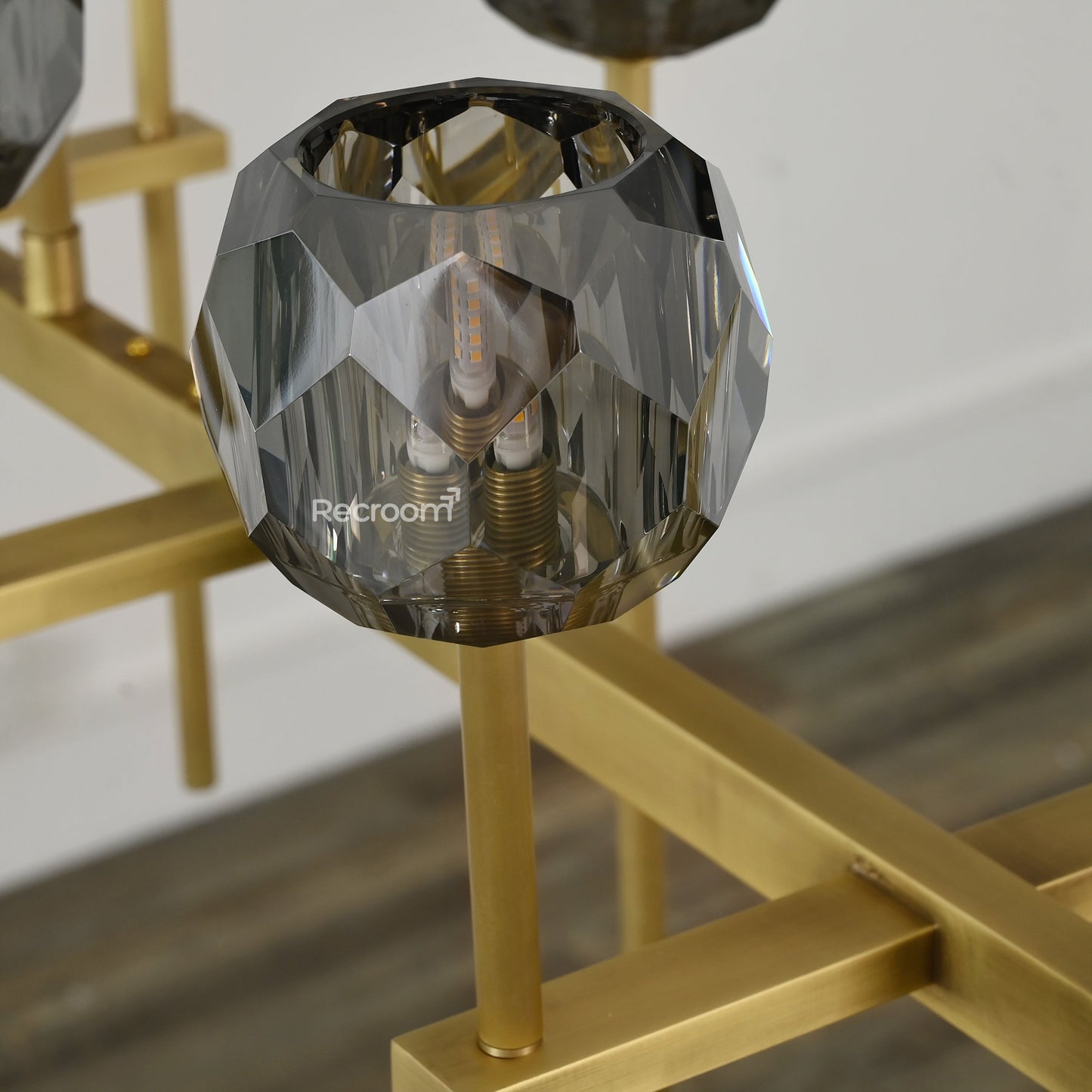 Boulew Crystal Glass Double Linear Chandelier 60"