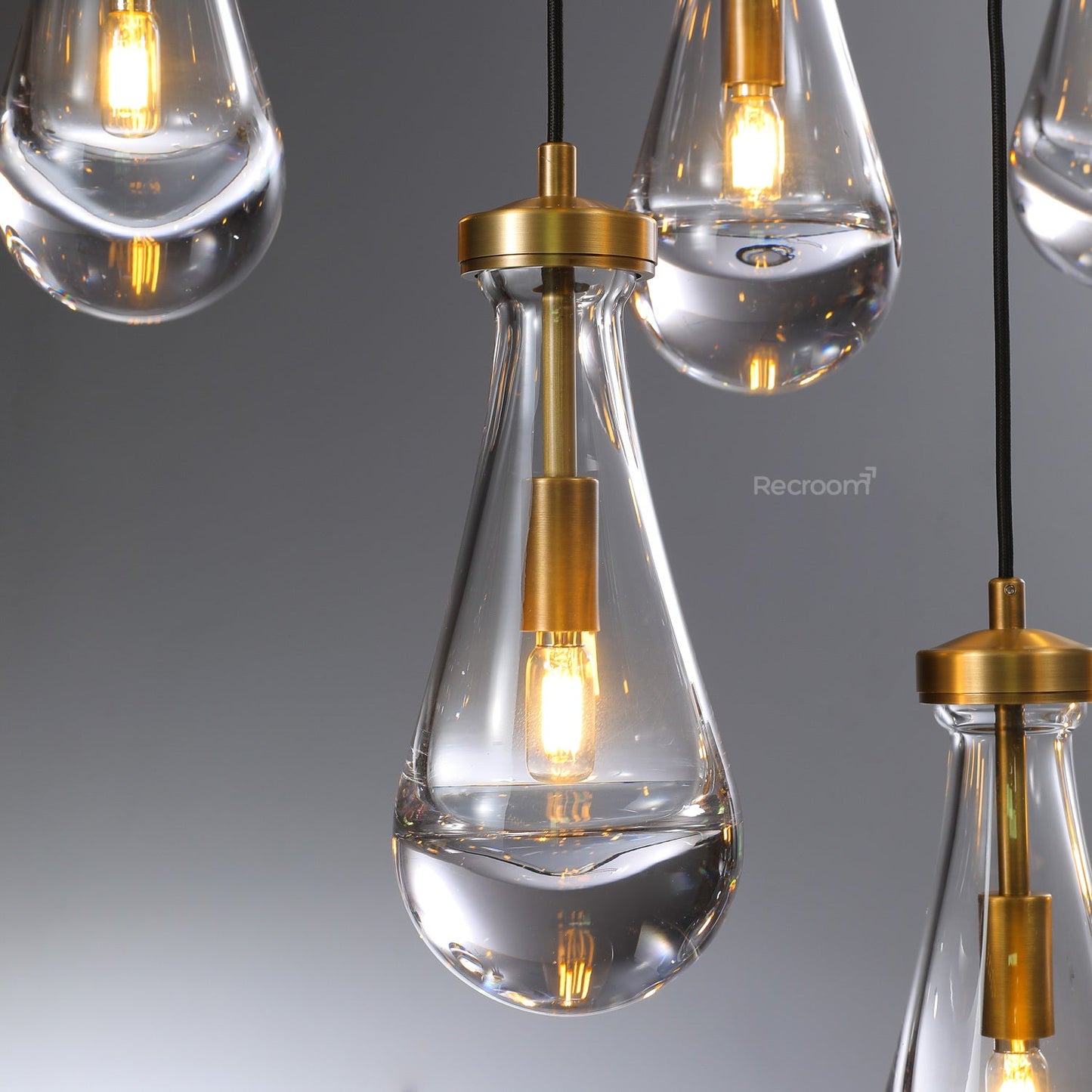 Raindrop Round Chandelier 36"