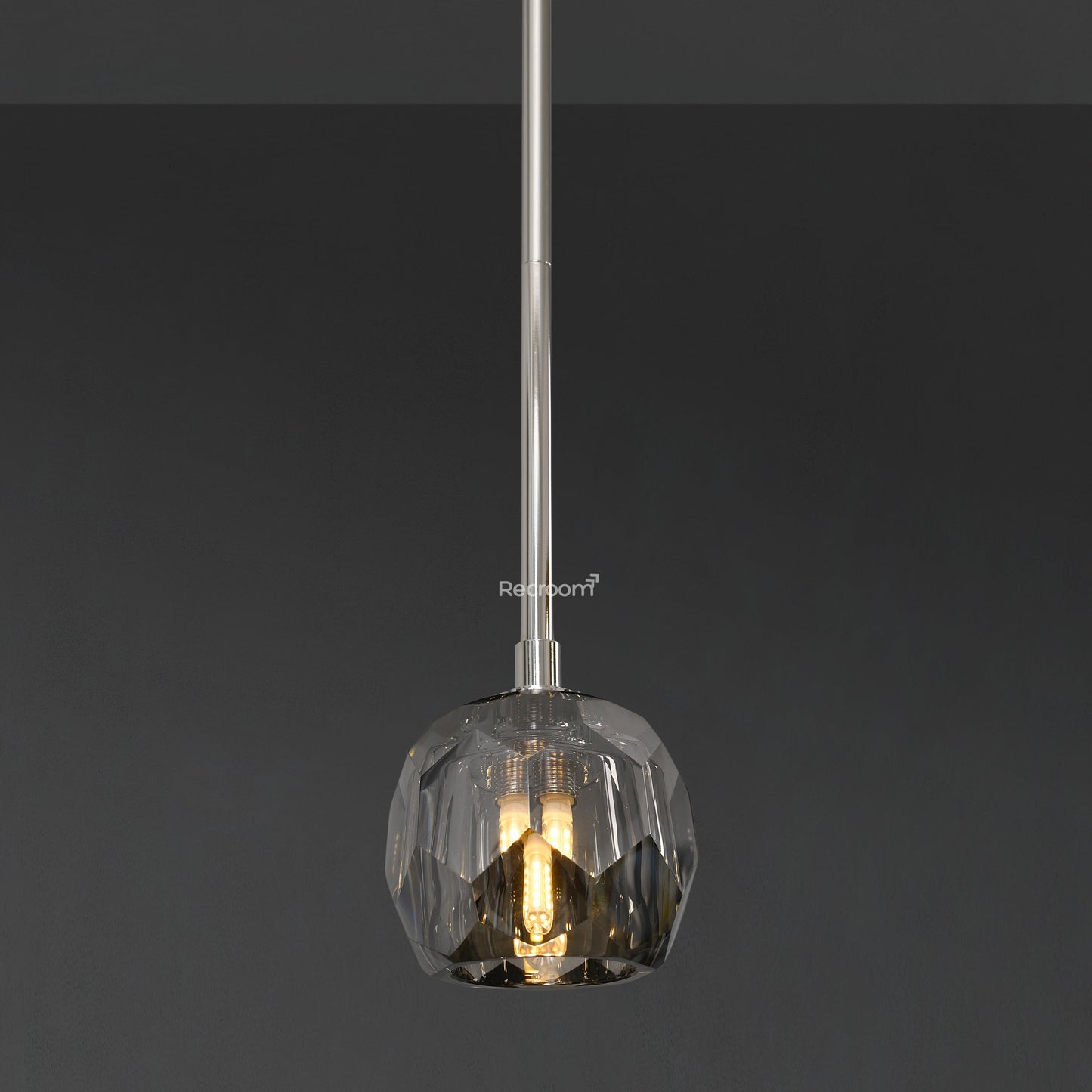 Boulew Crystal Glass Rod Pendant 5"