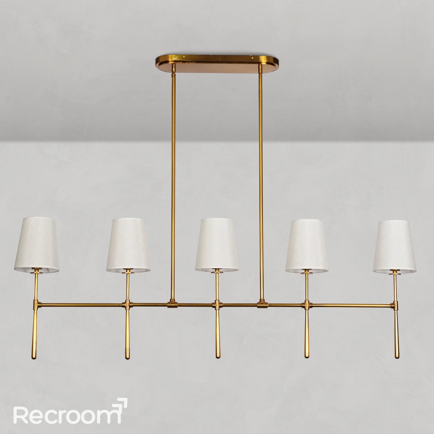 Art Fabric Lamp Shade Rhodes Linear Chandelier