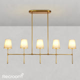Art Fabric Lamp Shade Rhodes Linear Chandelier