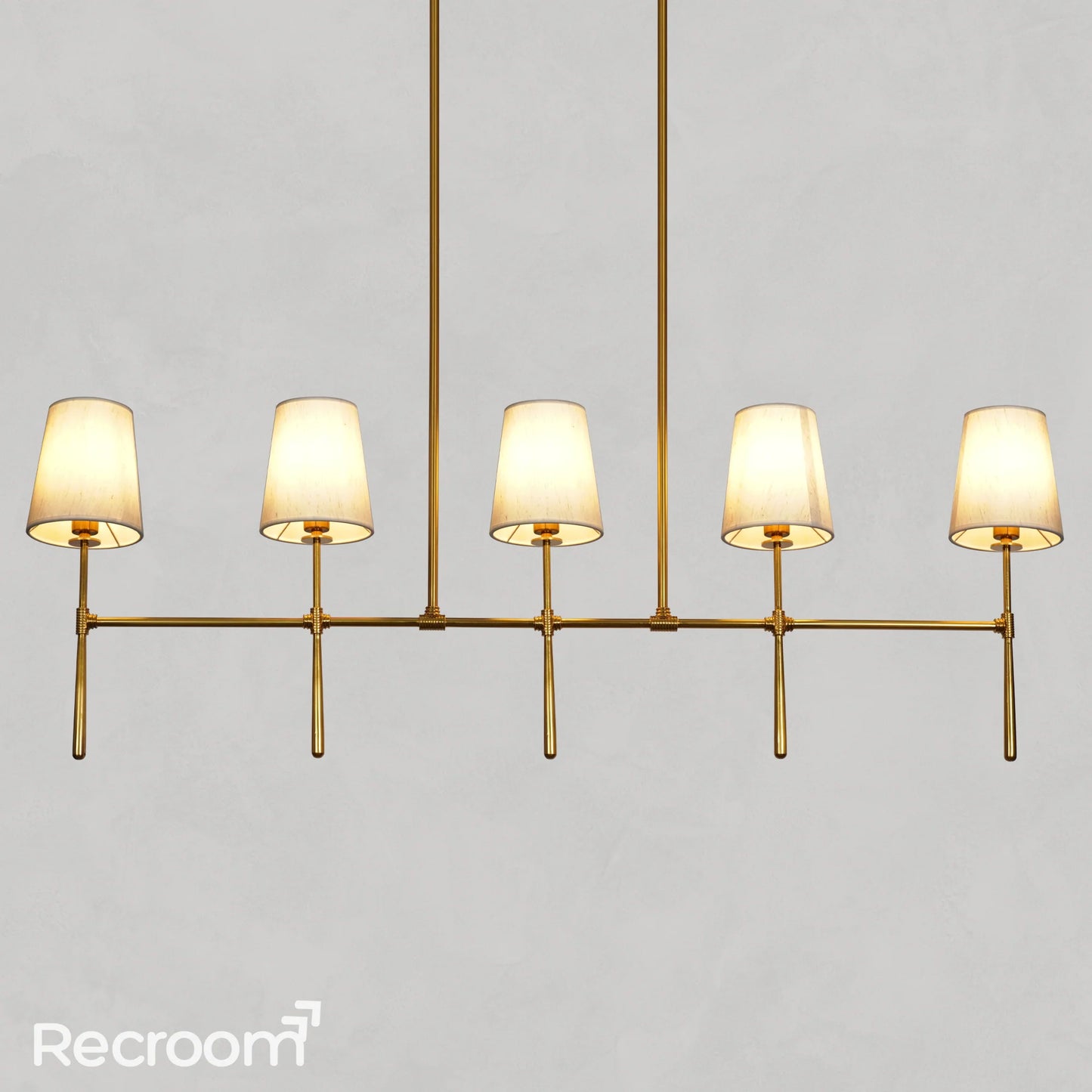 Art Fabric Lamp Shade Rhodes Linear Chandelier