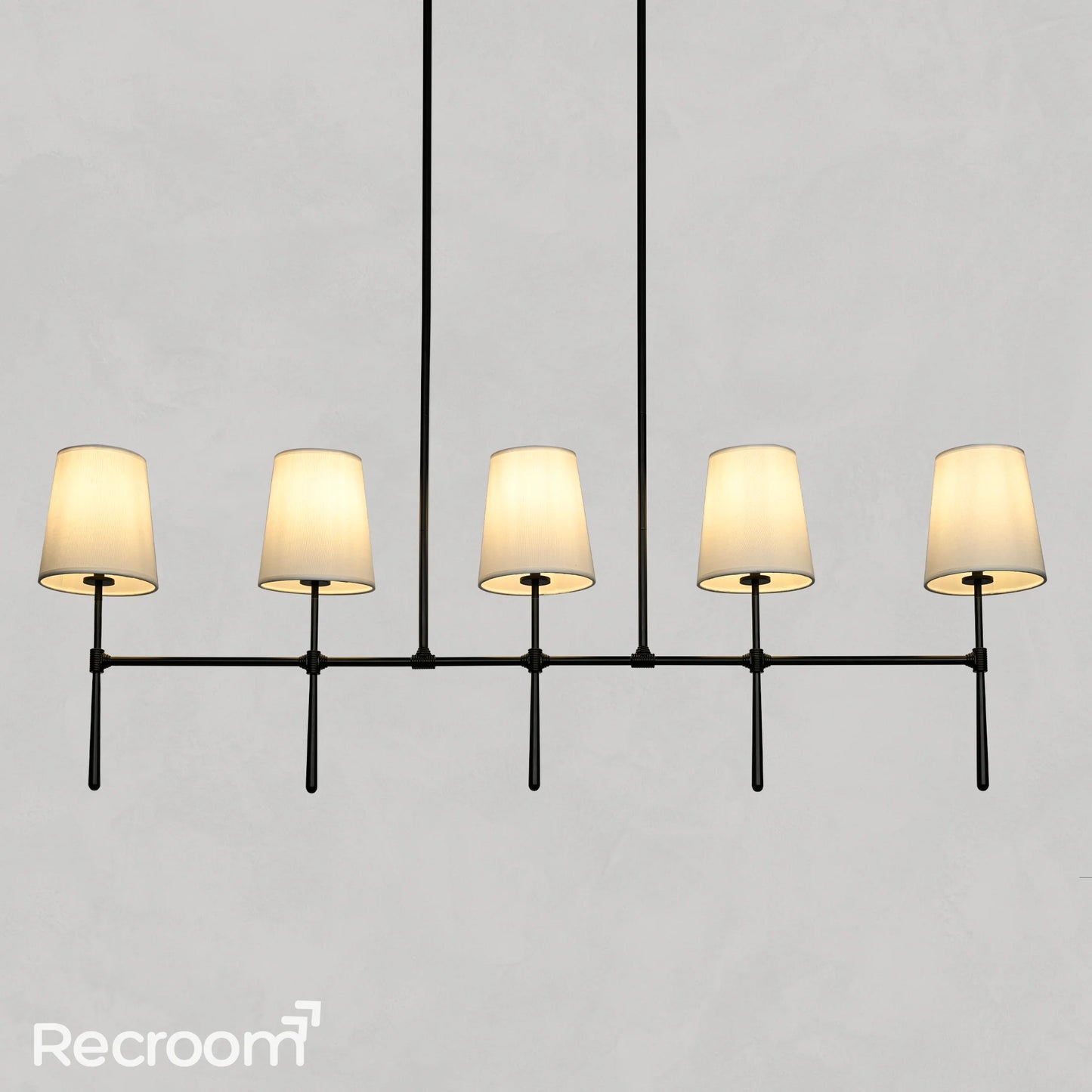 Art Fabric Lamp Shade Rhodes Linear Chandelier