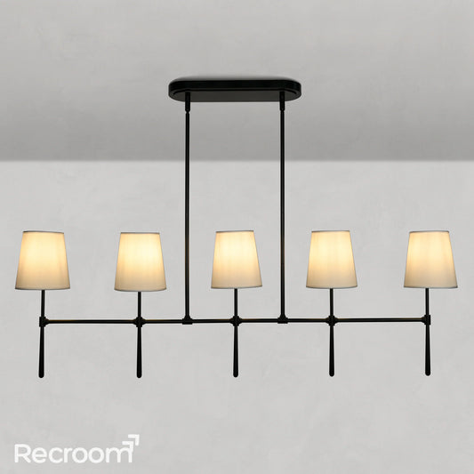 Art Fabric Lamp Shade Rhodes Linear Chandelier