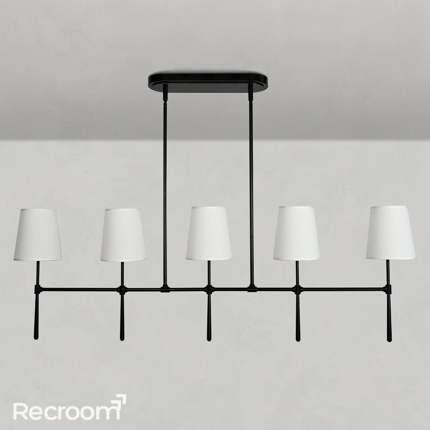 Art Fabric Lamp Shade Rhodes Linear Chandelier