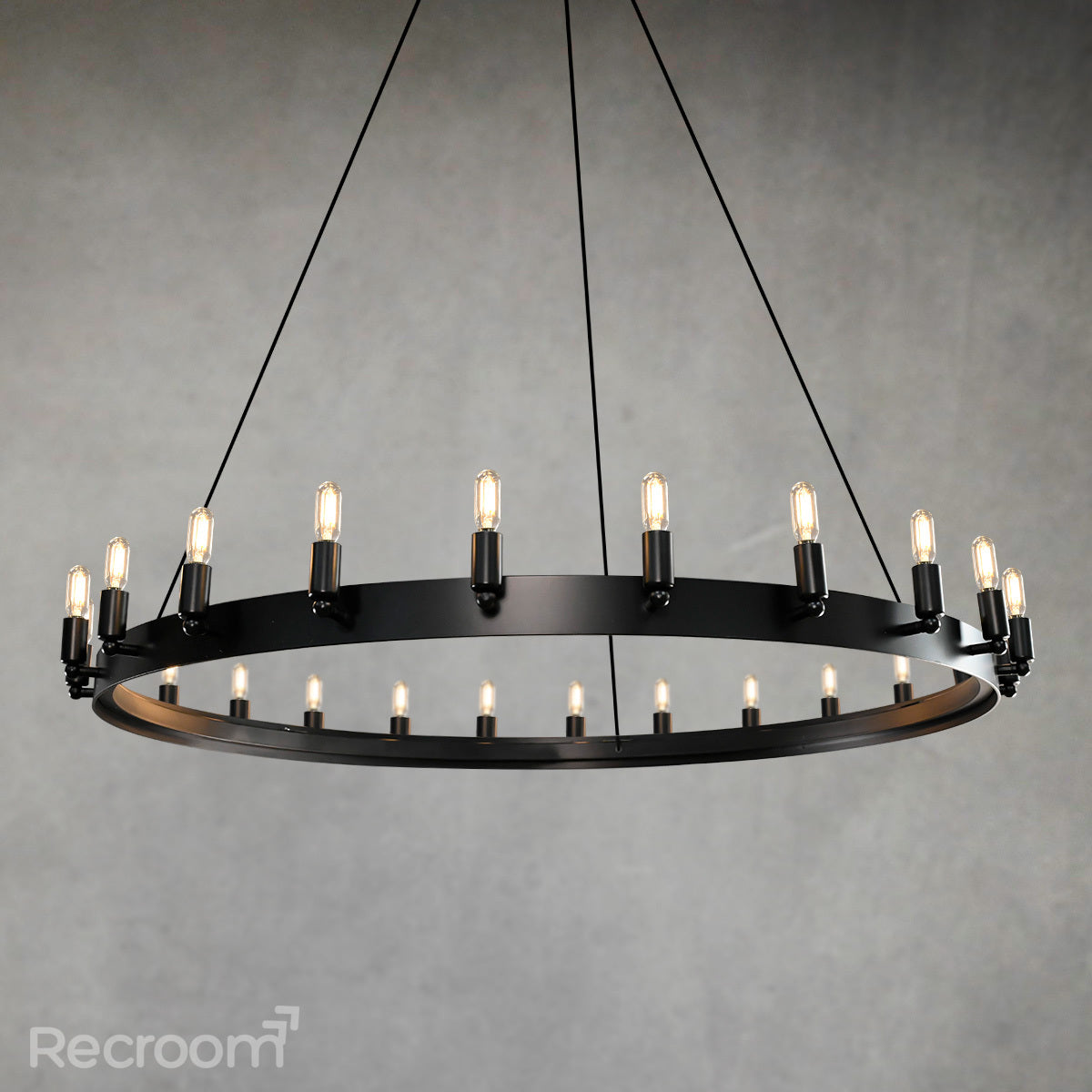 Caminon Vintage Filament Round Chandelier 50"