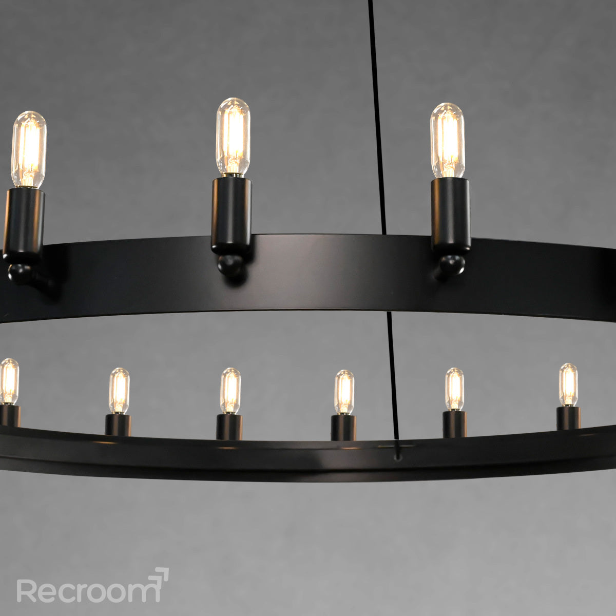 Caminon Vintage Filament Round Chandelier 50"