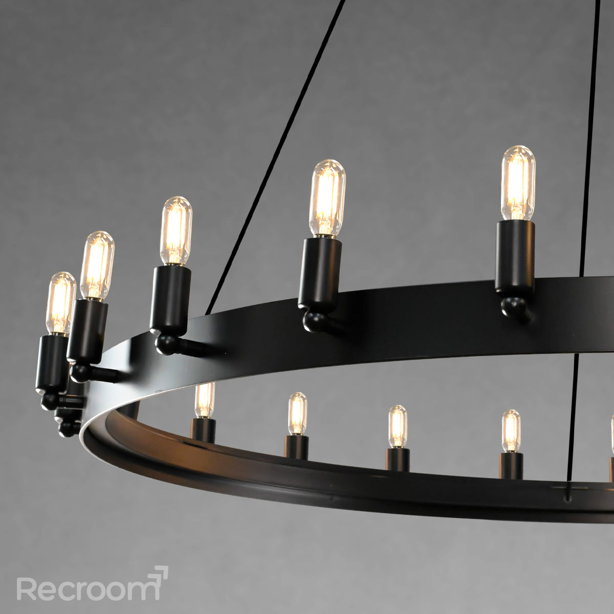 Caminon Vintage Filament Round Chandelier 50"