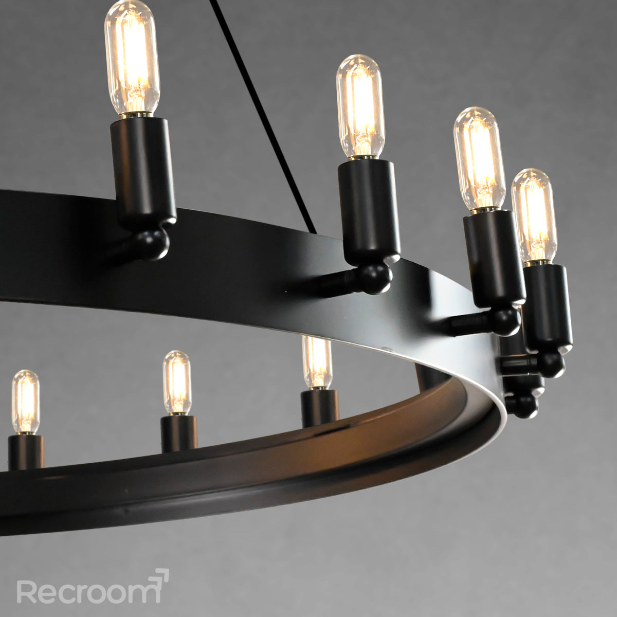 Caminon Vintage Filament Round Chandelier 50"