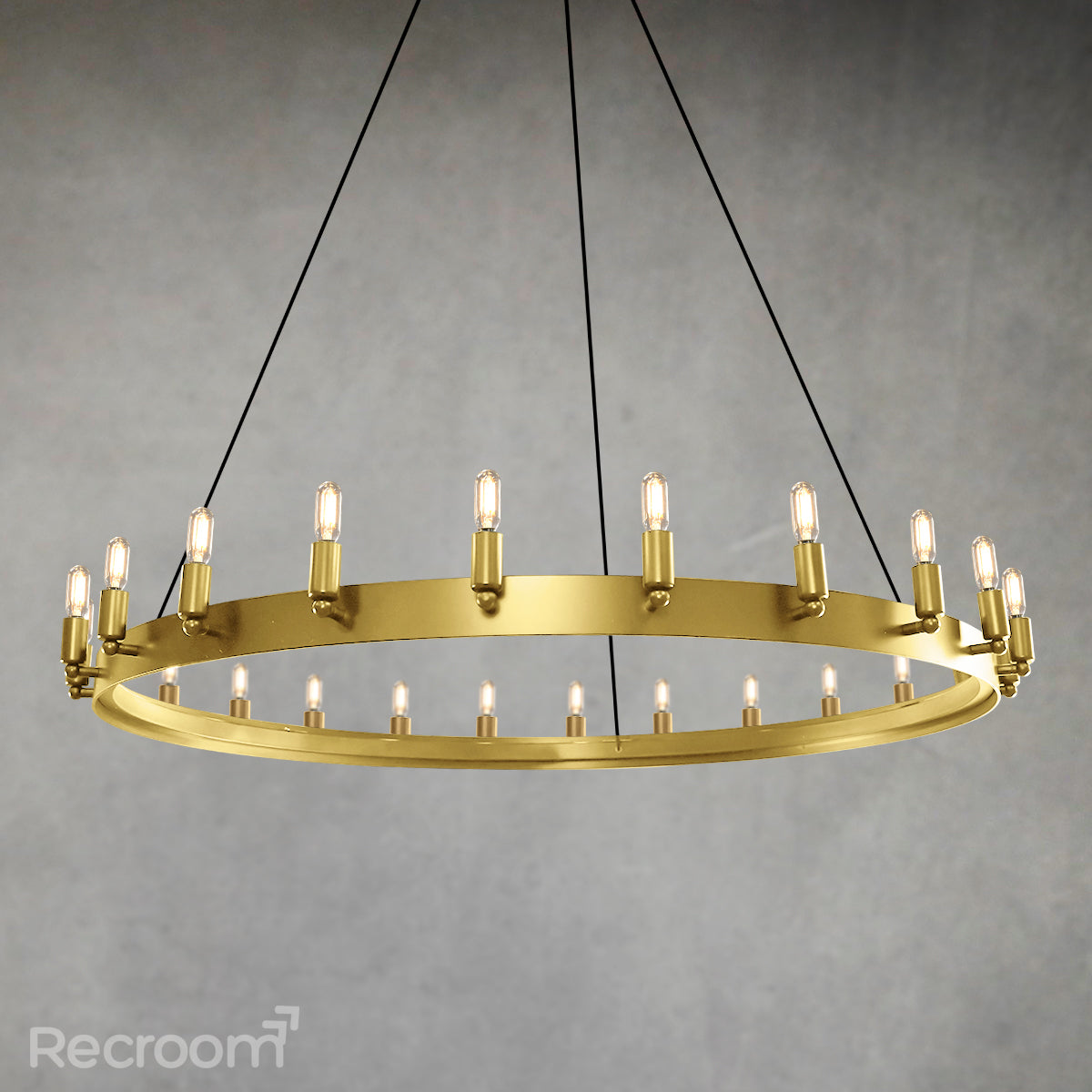Caminon Vintage Filament Round Chandelier 50"
