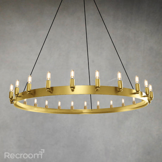 Caminon Vintage Filament Round Chandelier 50"