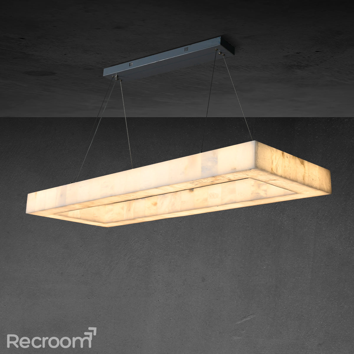 Rivager Rectangle Chandelier 54"