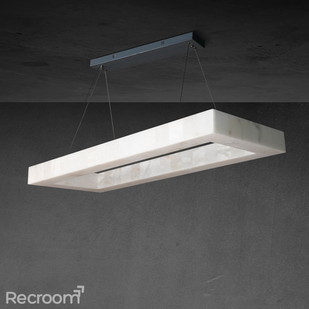 Rivager Rectangle Chandelier 54"
