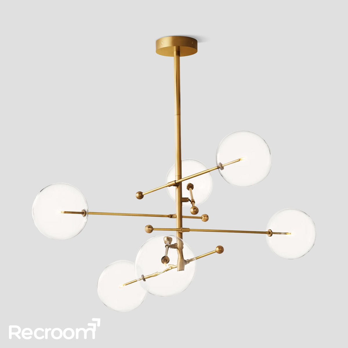 Glass Global Pendant Chandelier 55''