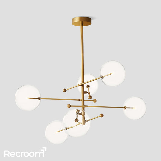 Glass Global Pendant Chandelier 55''