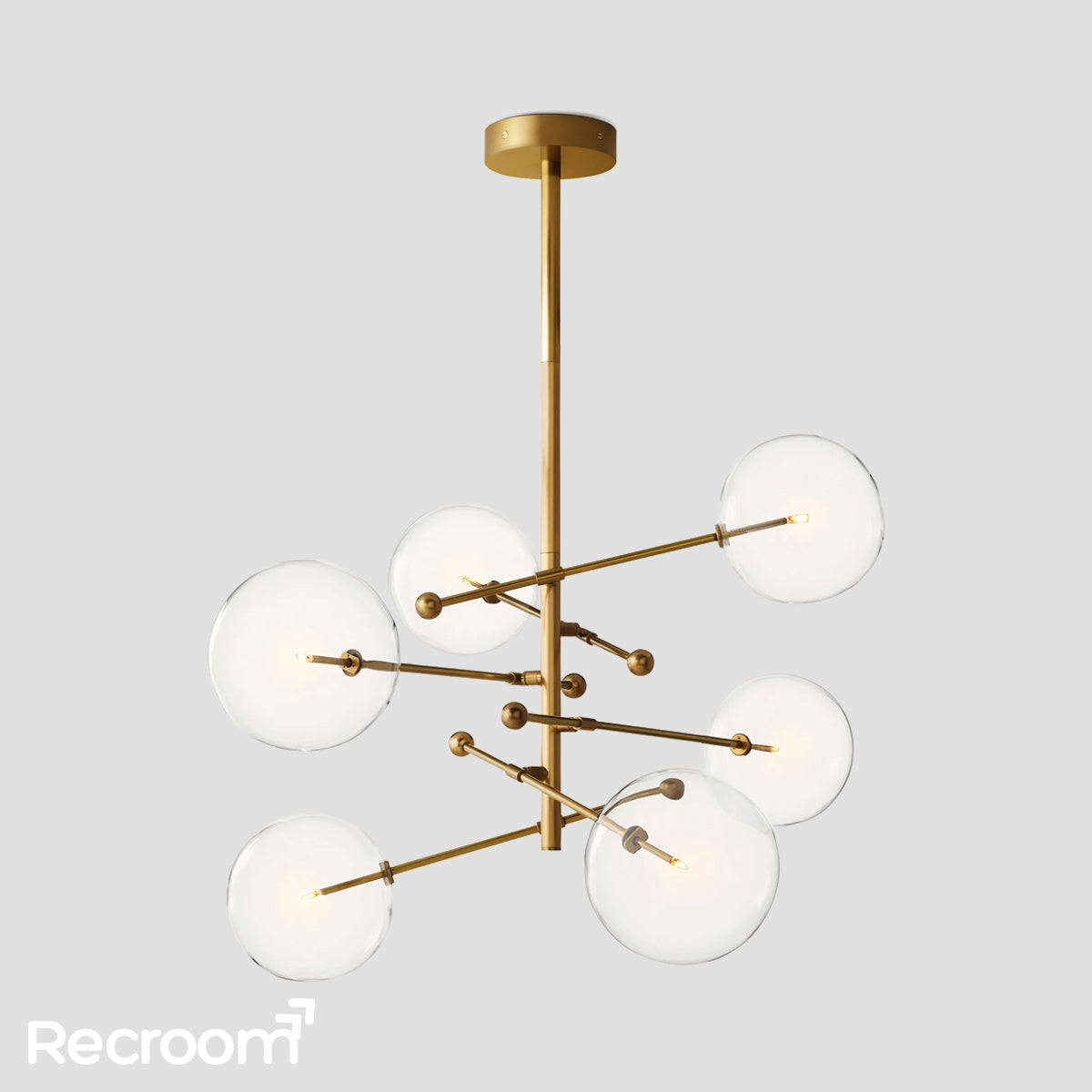 Glass Global Pendant Chandelier 55''