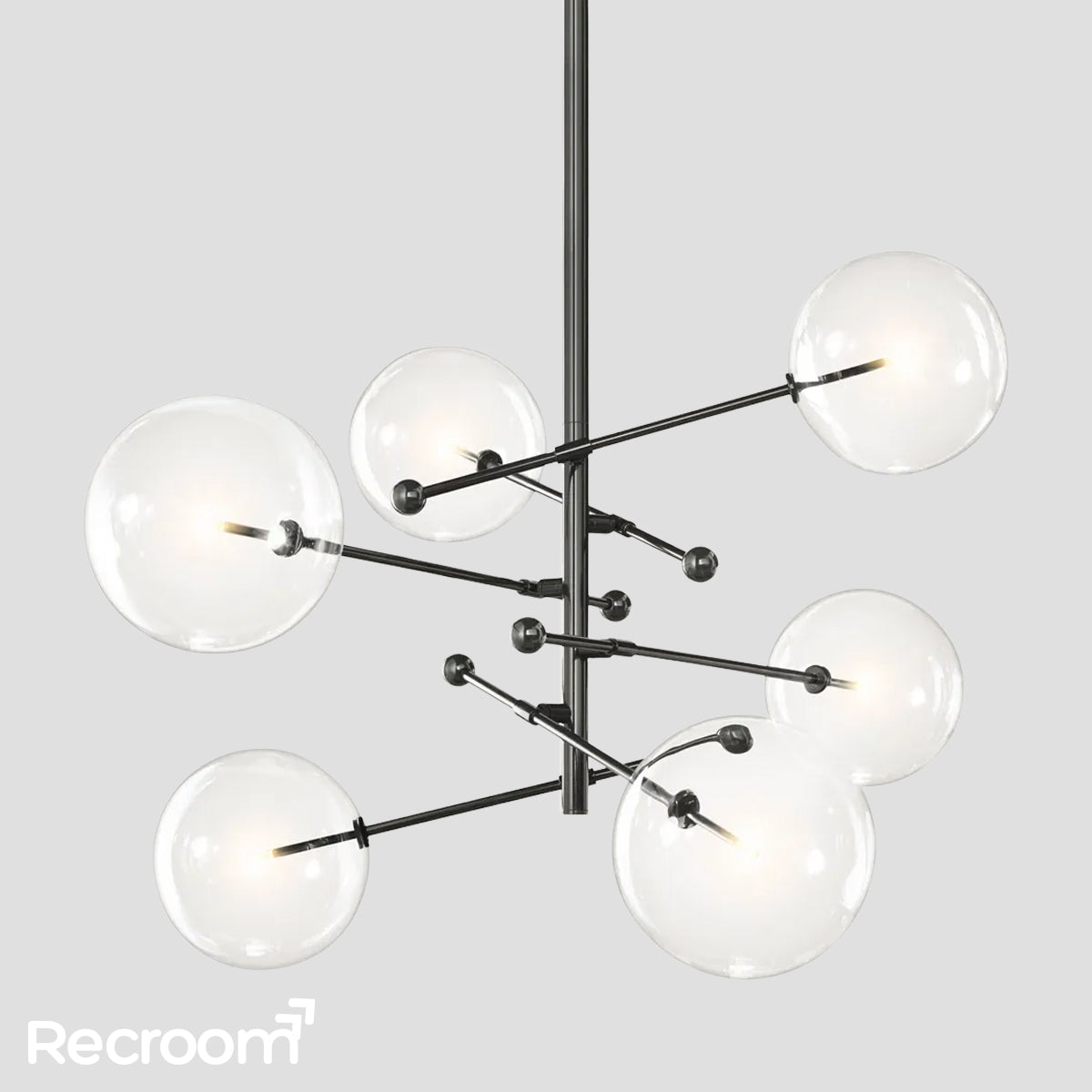 Glass Global Pendant Chandelier 55''