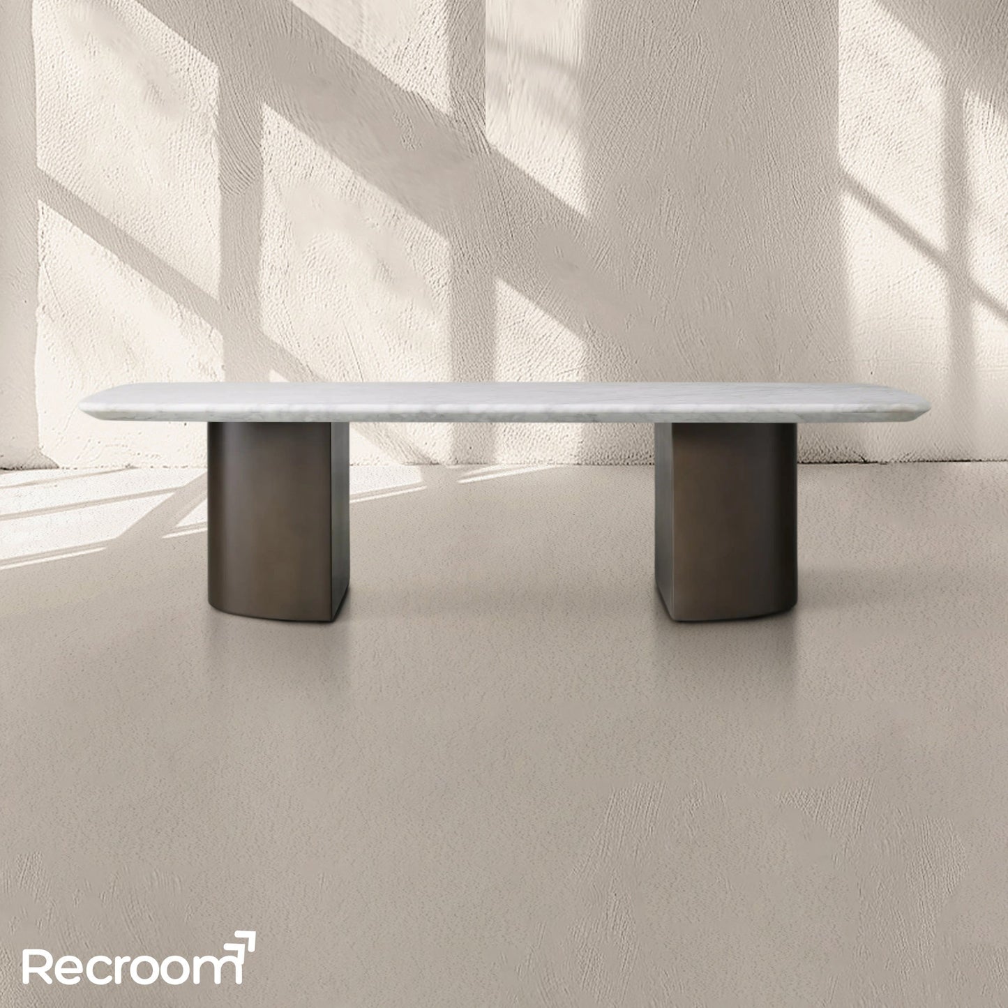 San Germani Coffee Table with Metal Dauphine Base