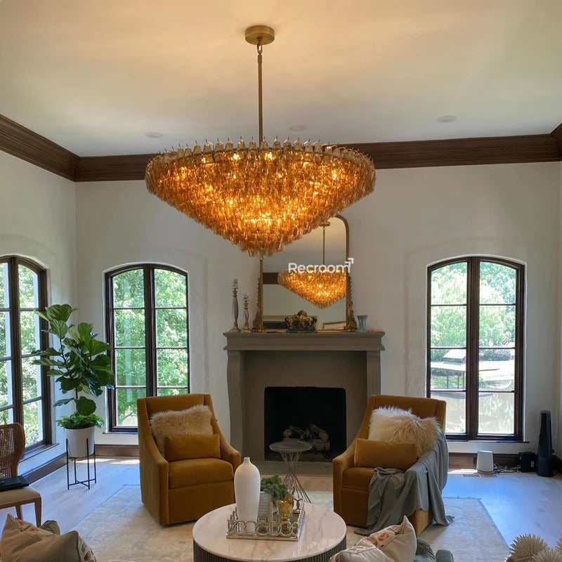 Chia Round Tired Chandelier 62"