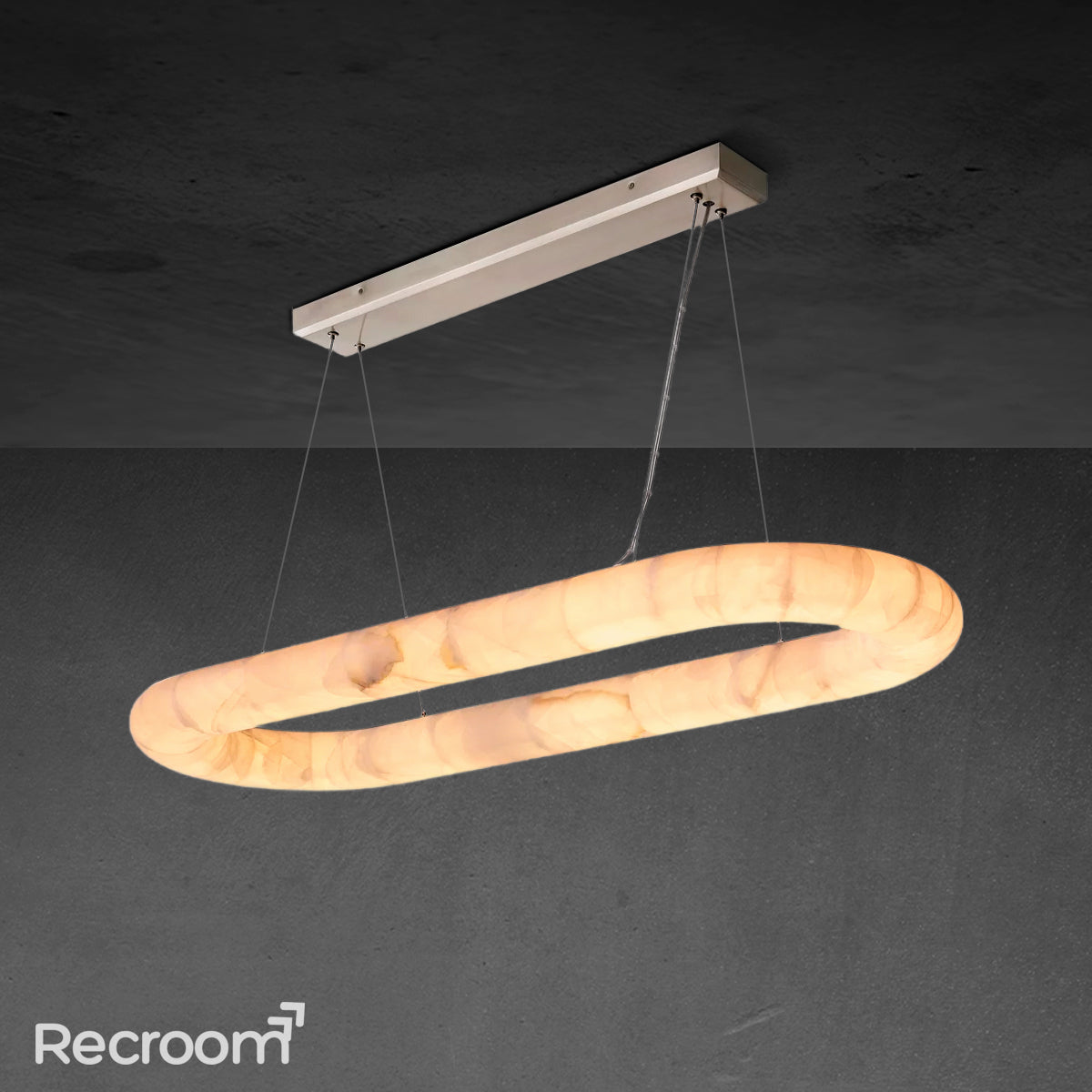 Rivager Lisse Oval Chandelier 57"