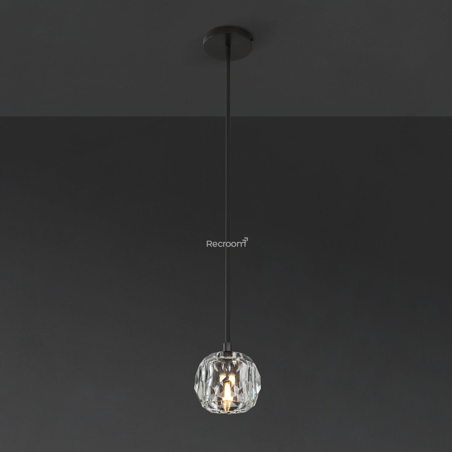 Boulew Crystal Glass Rod Pendant 5"