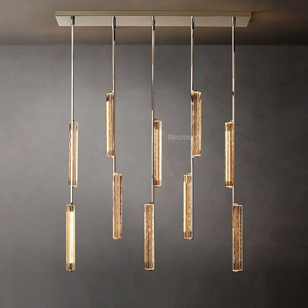 Auduben Crystal Linear Chandelier 54"