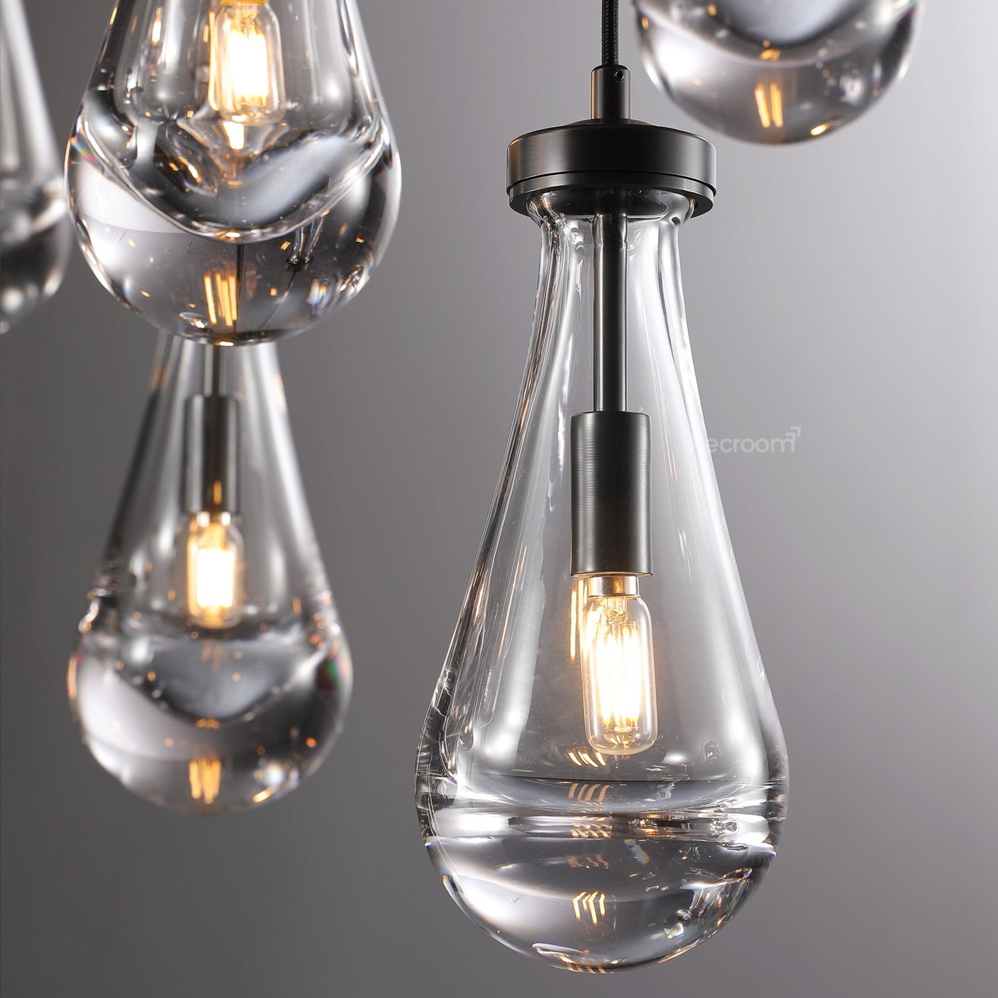 Raindrop Round Chandelier 36"