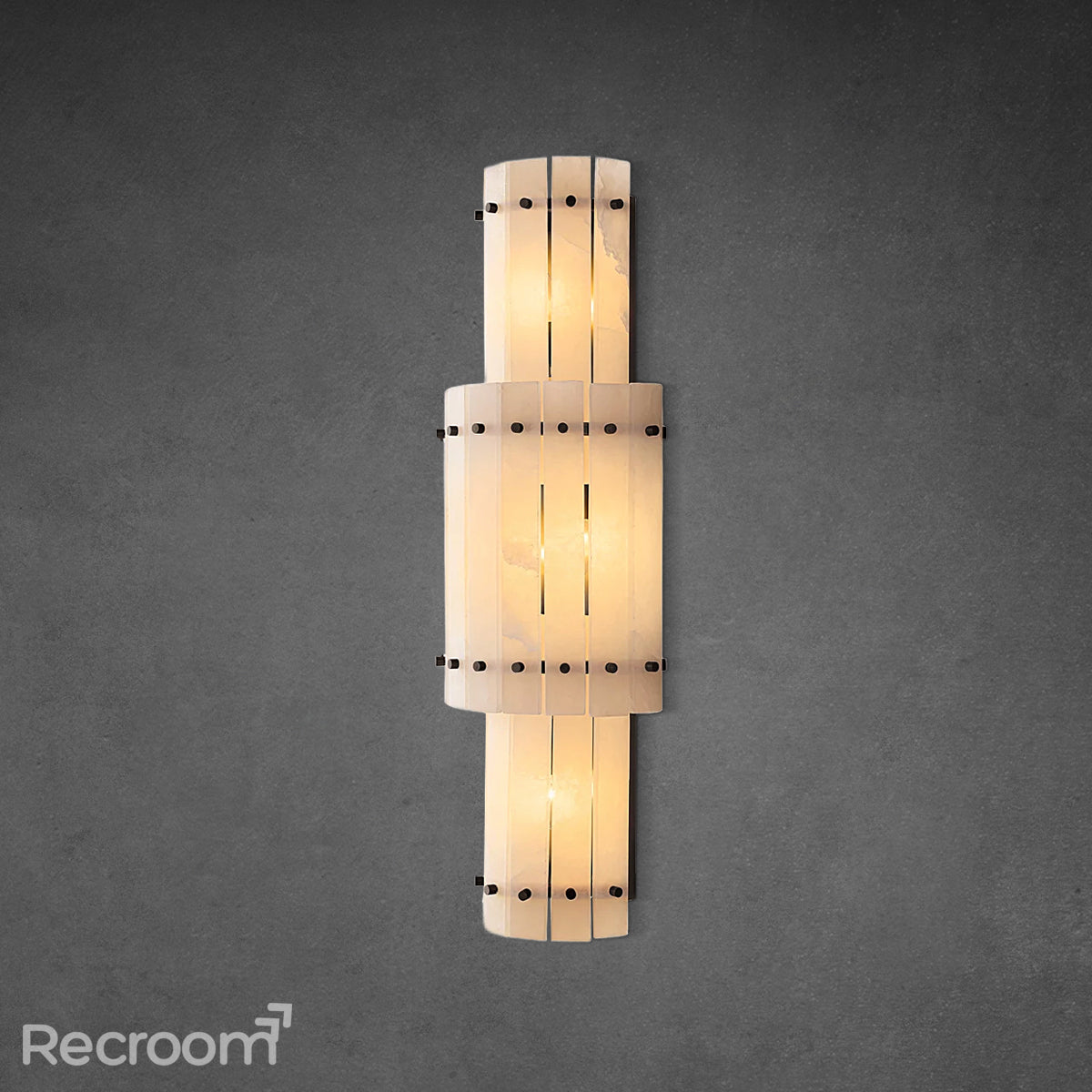 San Marconer Alabaster Grand Round Sconce
