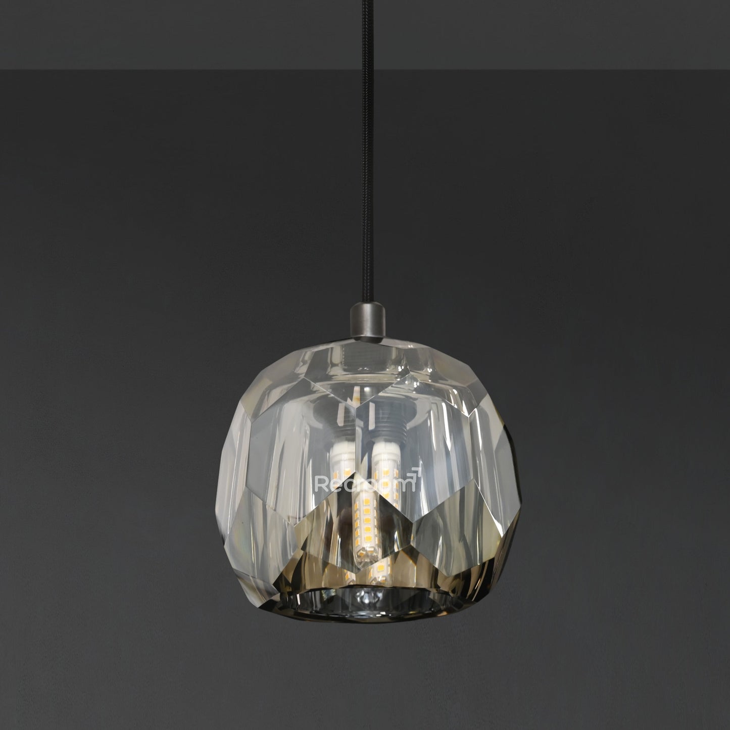 Boulew Crystal Glass Cord Pendant 5"