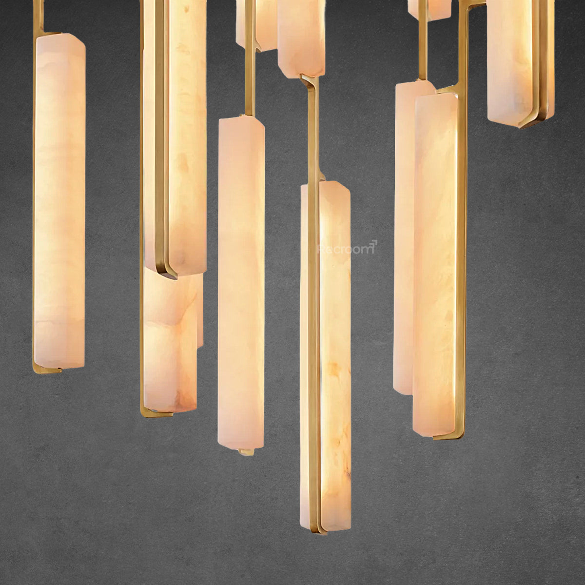 Auduben Alabaster Round Chandelier 56"