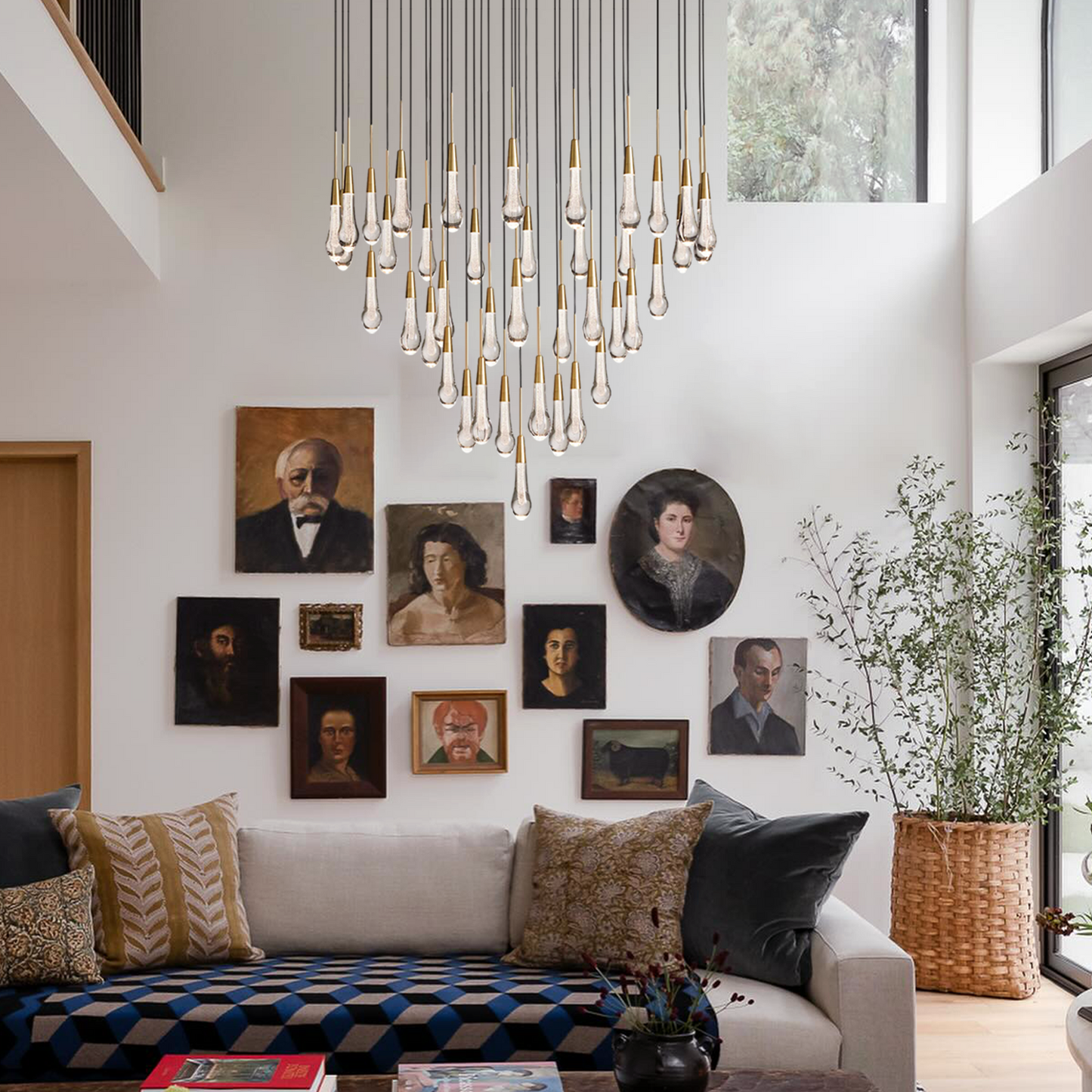 Solitaire Crystal Round Chandelier 17" 24" 36" 40'' 48'' 58"D