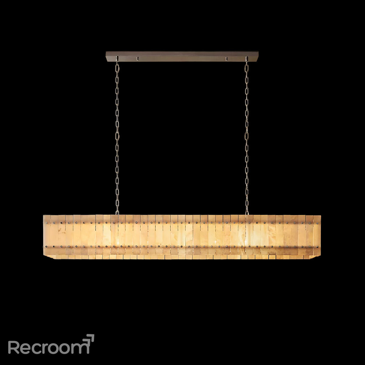 San Marconer Alabaster Linear Chandelier 72''