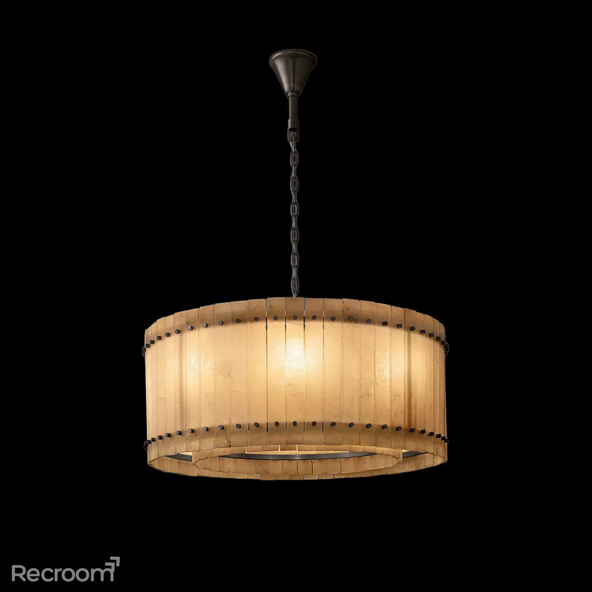 San Marconer Alabaster Round Chandelier 37‘’