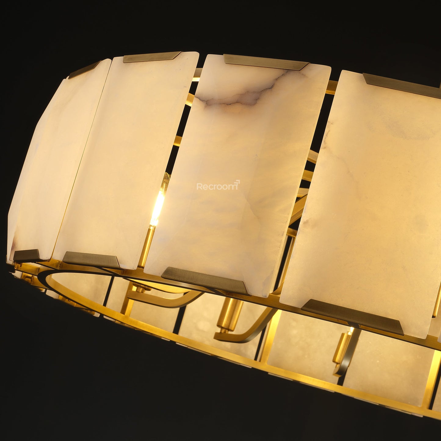 Harllow Calcite Round Chandelier 43"