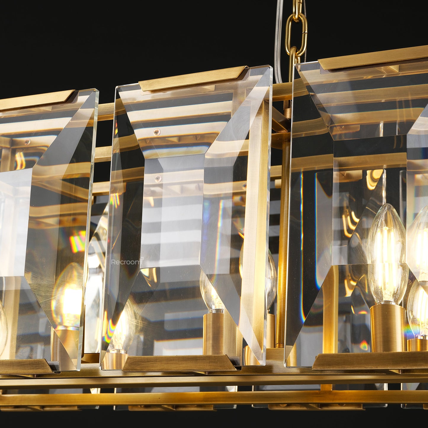 Harllow Multi Crystal Rectangular Chandelier 42“ 54” 62“ 74”