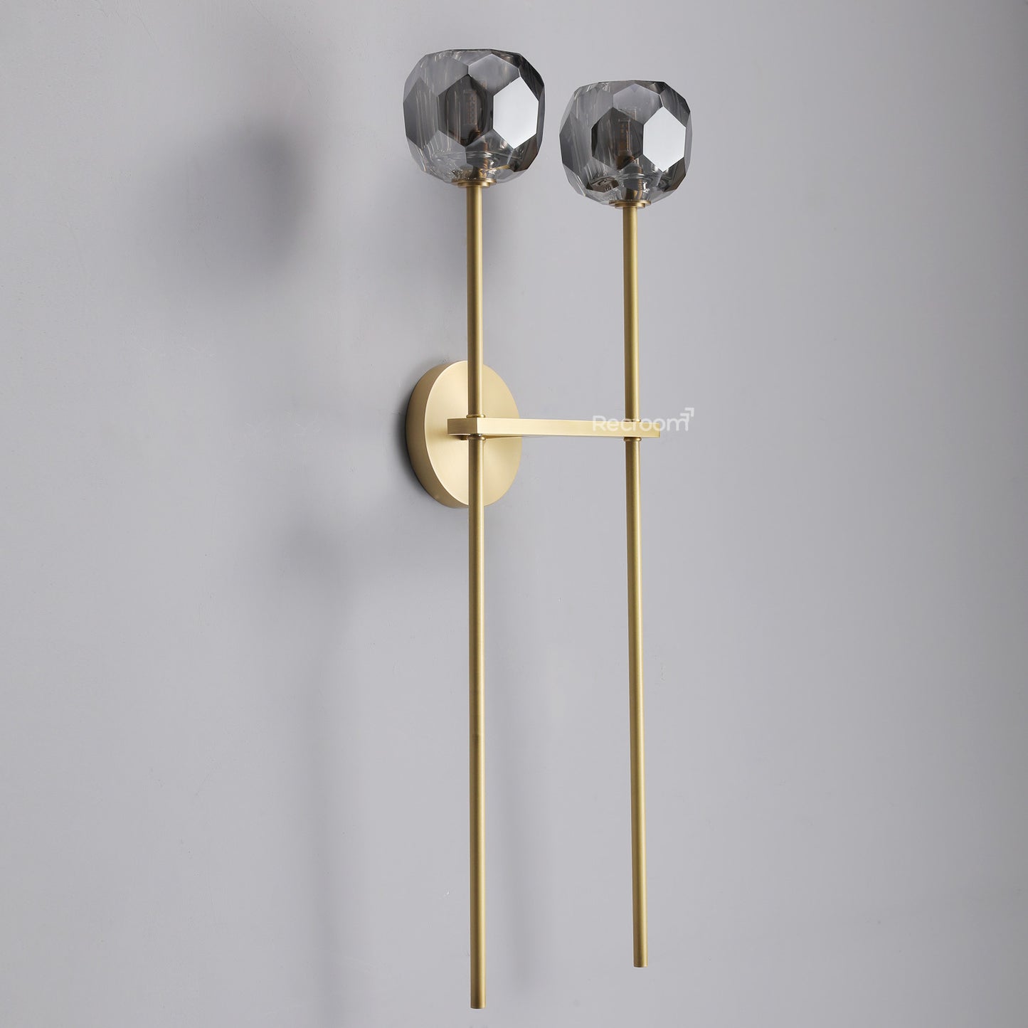 Boulew Crystal Glass Grand Double Sconce 12"