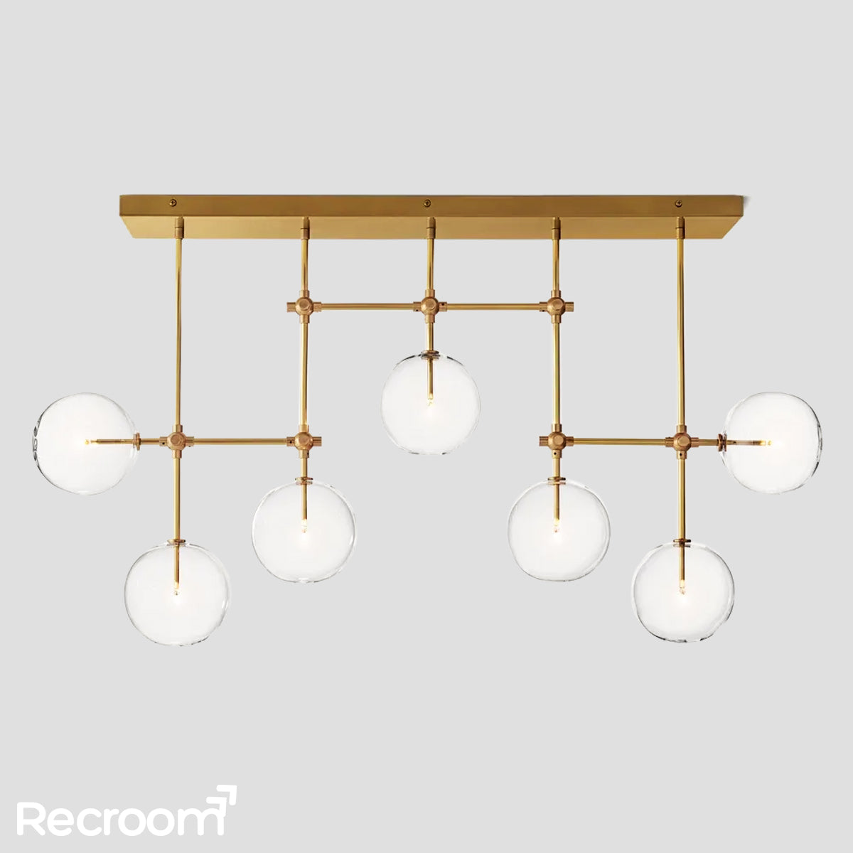 Glass Global Mobile Linear Chandelier 60"