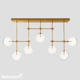 Glass Global Mobile Linear Chandelier 60"